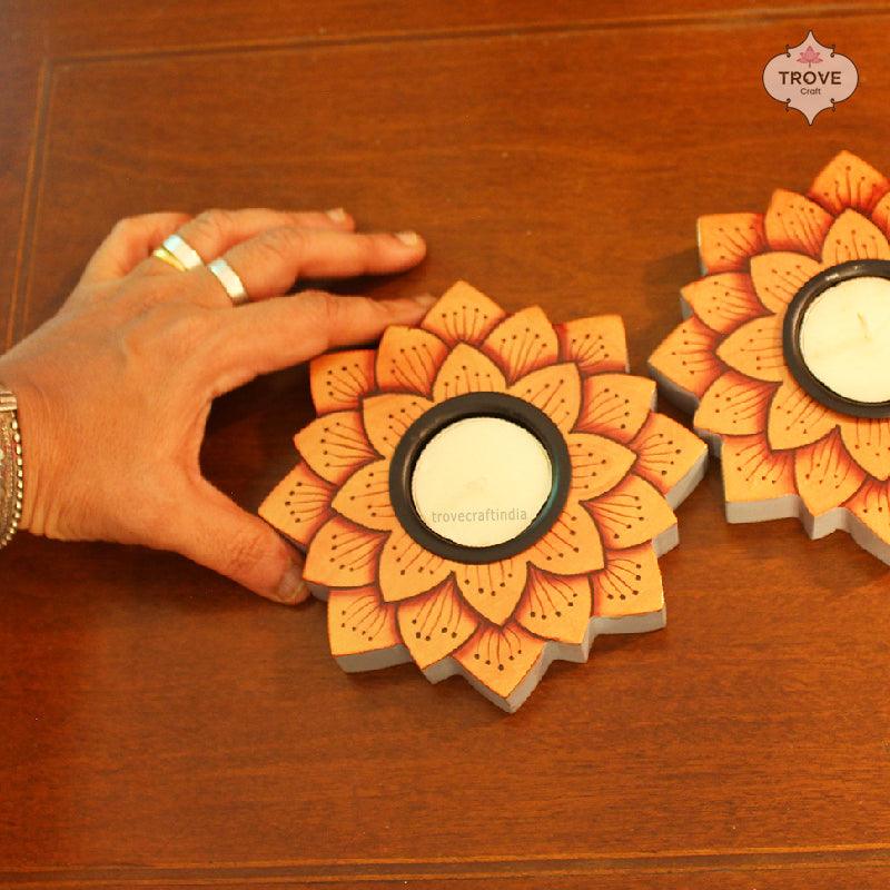 Lotus Tea-Light Holder Set - Image 3
