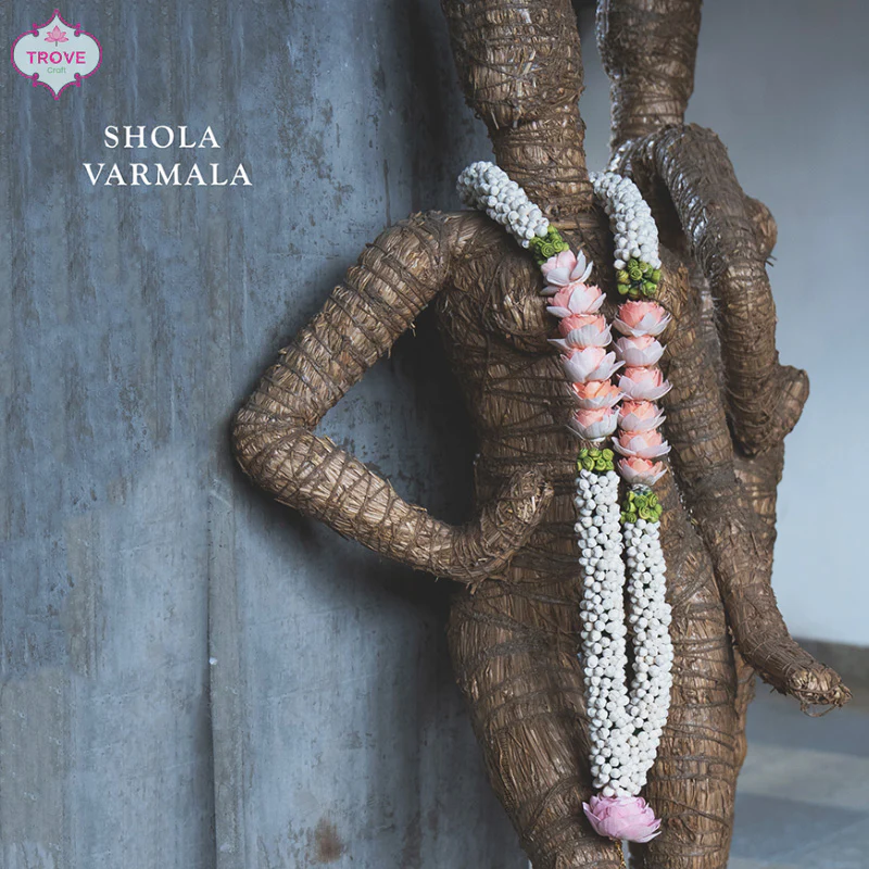 Re-usable Handmade Shola Lotus & Jasmine Floral String / Garland - Image 4
