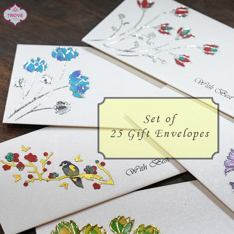 Set of 25 Gift Envelop Set - Dye Cut & Hand-Painted - Image 4